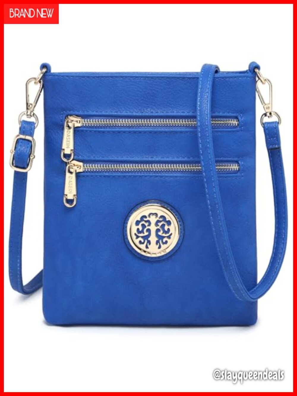 Dasein Women's Small Crossbody Bag Lightweight Shoulder Purse Multi Zipper